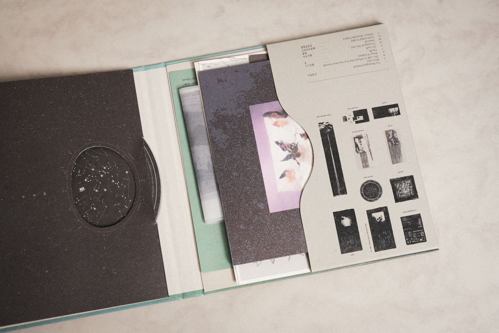 星圖內袋與圓形開窗,內含 CD